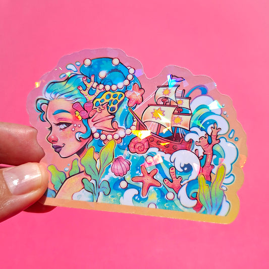 Sea Queen \\  Holographic Vinyl Sticker