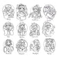 Zodiac Signs Coloring Book \\ DIGITAL VERSION