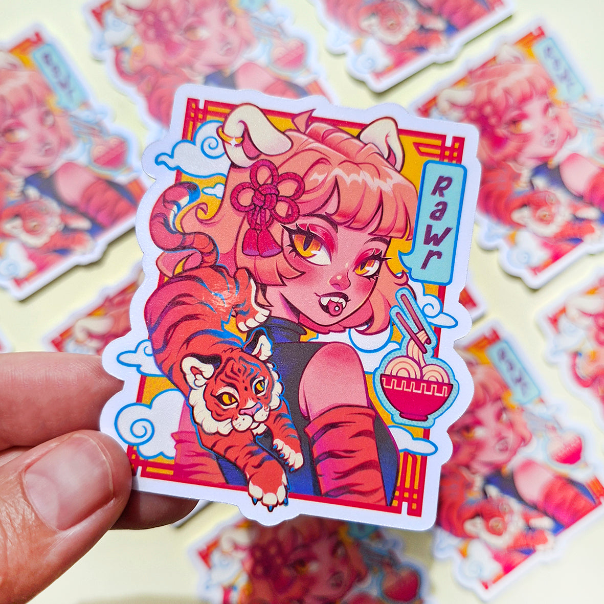 Tiger Girl \\ Vinyl Sticker