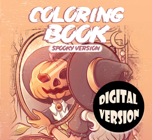Coloring Book Spooky version \\ DIGITAL VERSION