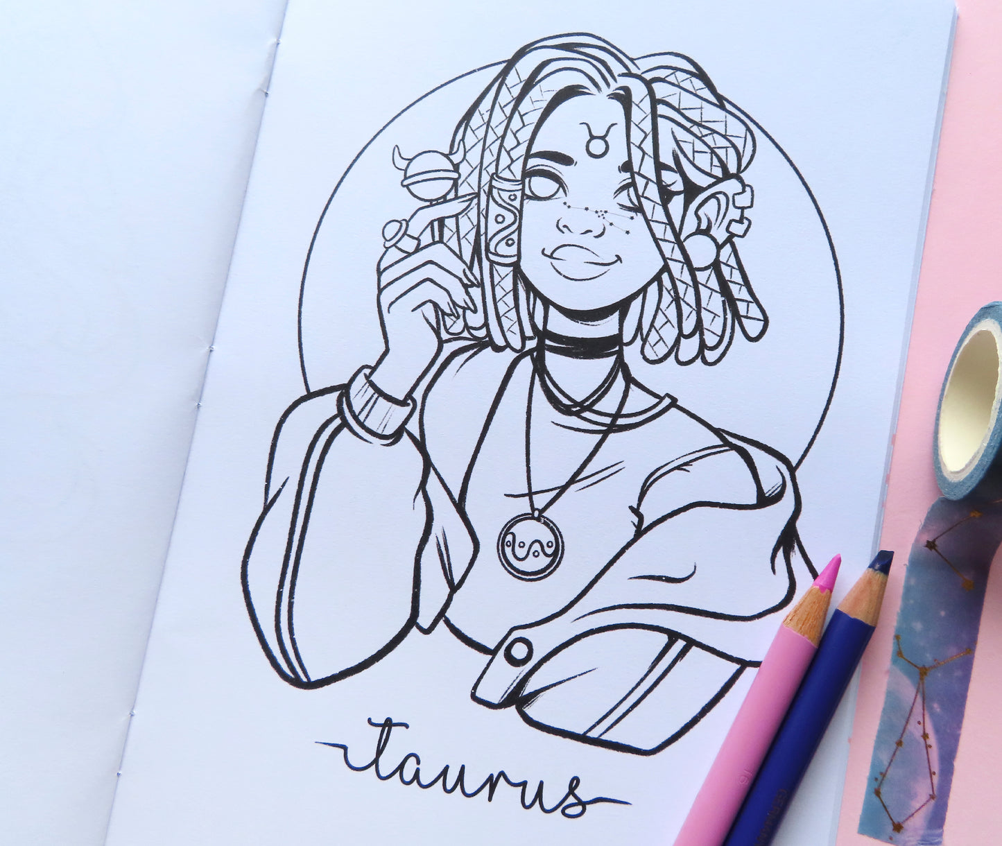 Zodiac Signs Coloring Book \\ DIGITAL VERSION